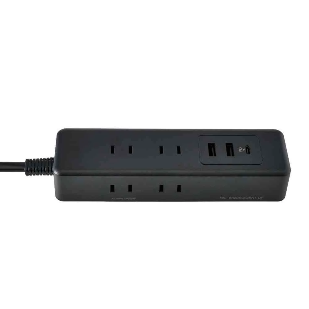 エルパ ELPA コード付6個口USBタップ WL-6322SUC（BK） - Image 4