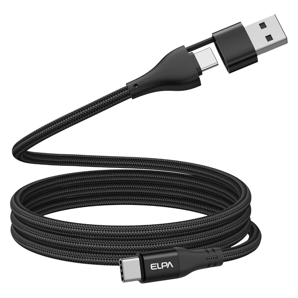 エルパ ELPA マグネットUSBケーブル ラウンド A＆CtoC MCA-ACC1060 - Image 3