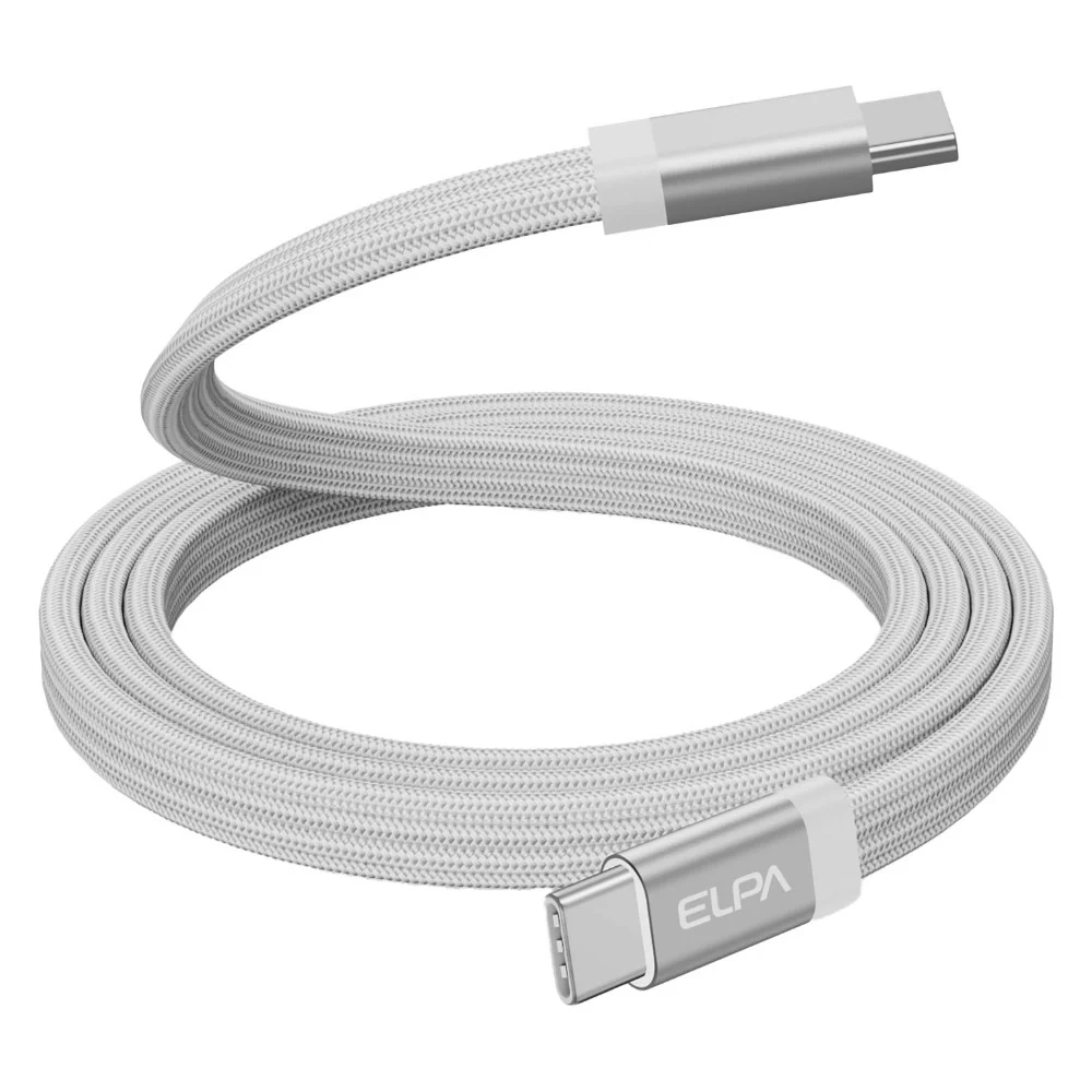 エルパ ELPA マグネットUSBケーブル フラット CtoC MCA-FCC1060 - Image 3