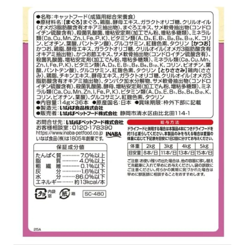 ちゅーるごはん（BOX）シニア猫用バラエティ 14g×36P - Image 4