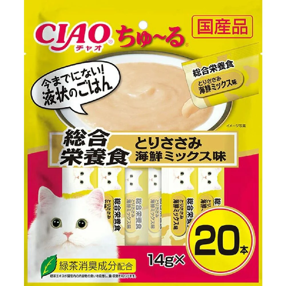 ちゅーる総合栄養食とりささみ海鮮ミックス味 14g×20P - Image 3