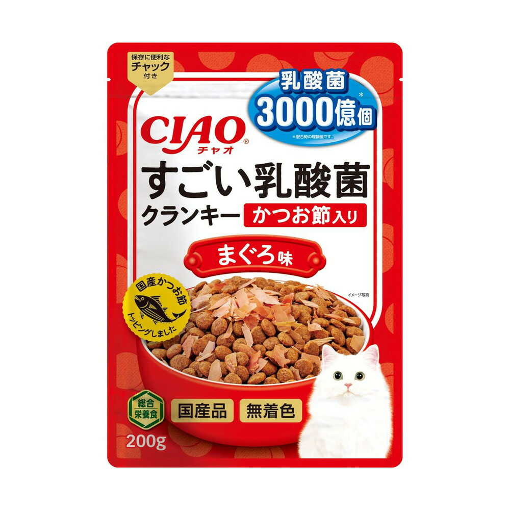 いなばペットフード CIAO すごい乳酸菌クランキー かつお節入り まぐろ味 200g - Image 3