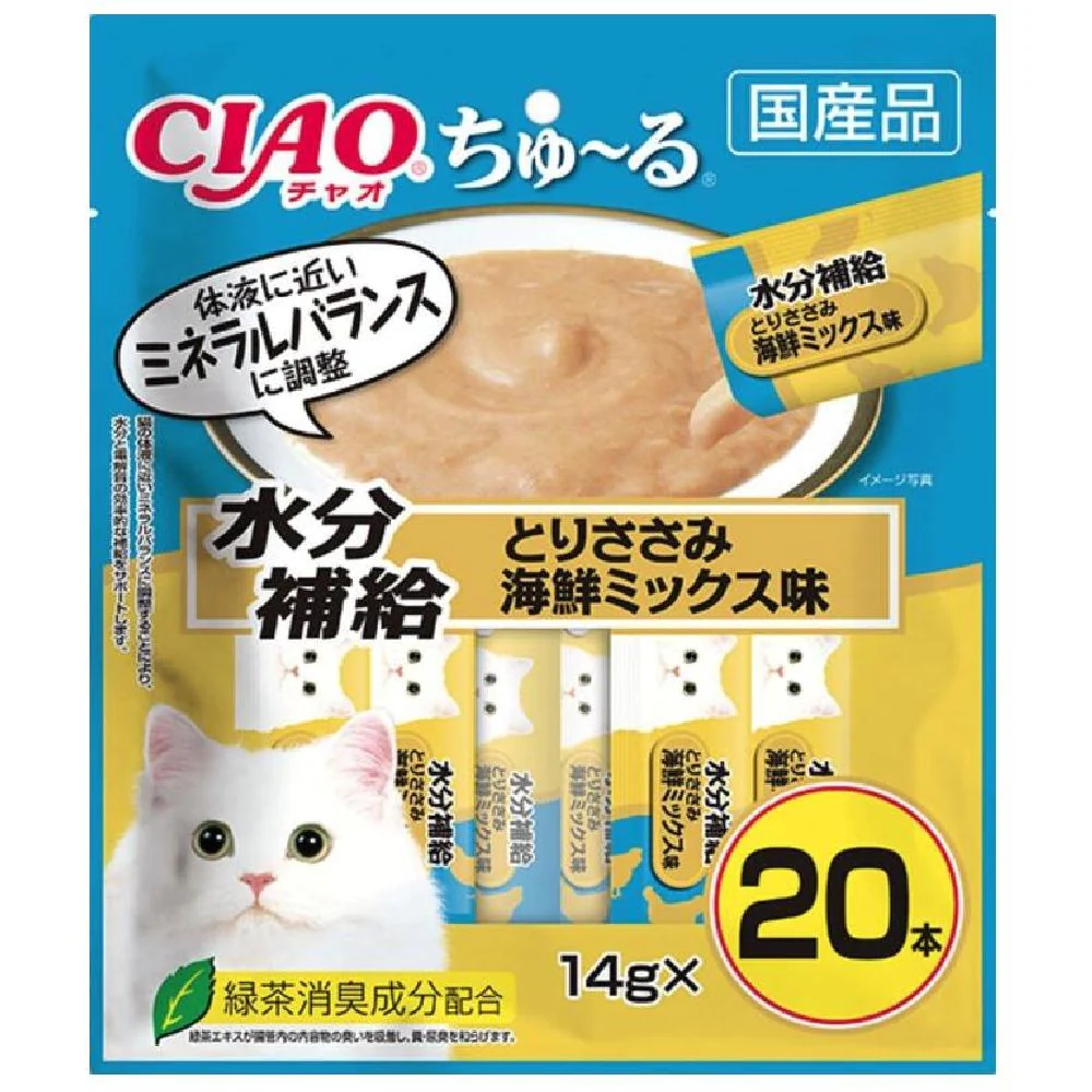 ちゅーる水分補給とりささみ海鮮ミックス味 14g×20P - Image 3