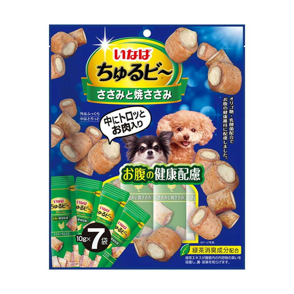 いなばペットフード いなば ちゅるビー ささみと焼ささみ お腹の健康配慮 10g×7袋 - Image 3