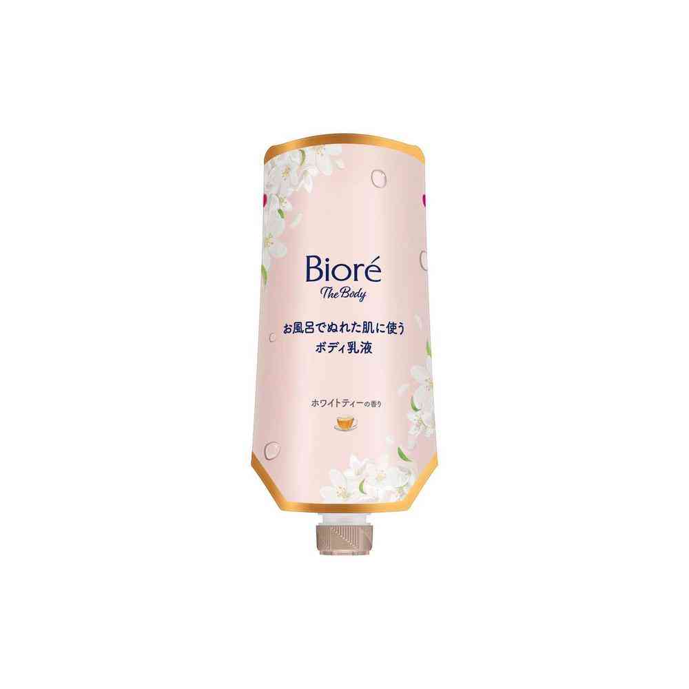 花王 ビオレ ザ ボディ お風呂でぬれた肌に使う ボディ乳液 肌しっとり ホワイトティーの香り つりさげパック 285ml - Image 2