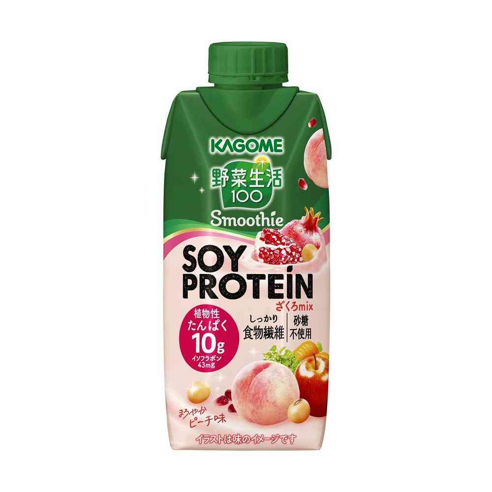 ◆カゴメ 野菜生活 100 Smoothie SOY PROTEIN ざくろ 330ml - Image 4