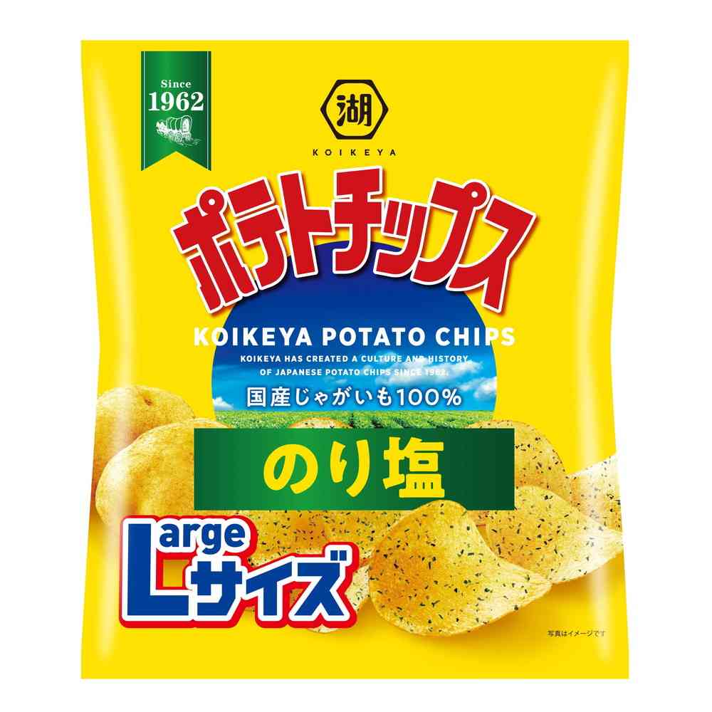 ◆湖池屋 Largeサイズポテトチップス のり塩 112g - Image 4