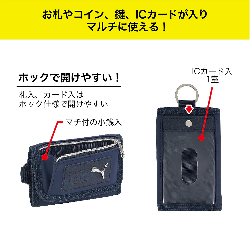 クツワ  3つ折りマルチウォレット ネイビー 72g - Image 7