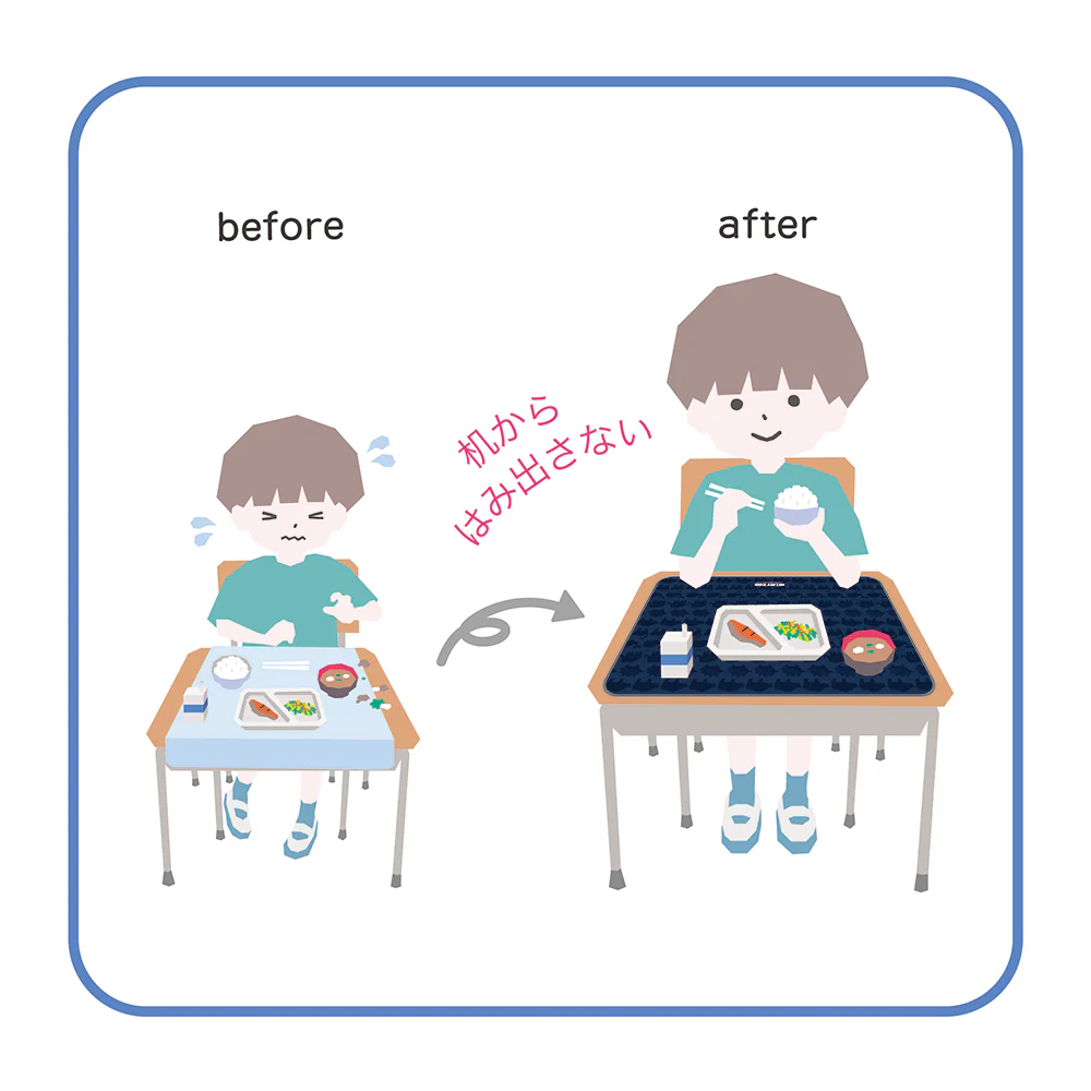 クツワ HI！MY ZOO 給食ナフキン ネイビー 41g - Image 5