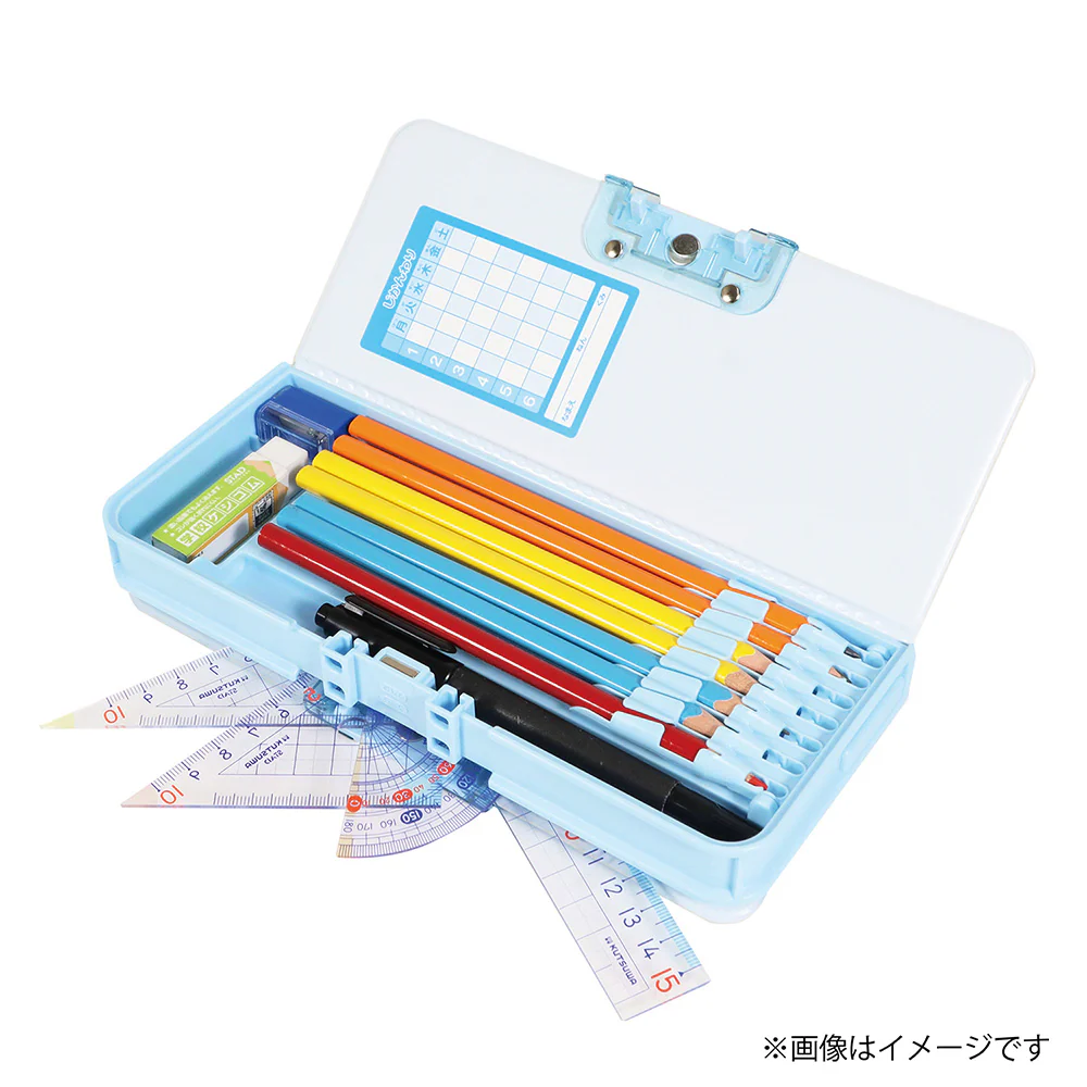 クツワ MG筆入 オートロック筆入 ライトブルー - Image 8
