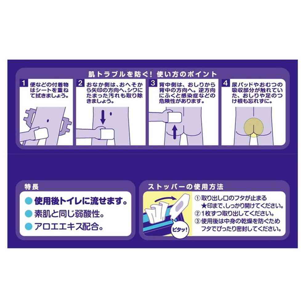 アクティ たっぷり使えるおしりふき   100枚 - Image 2