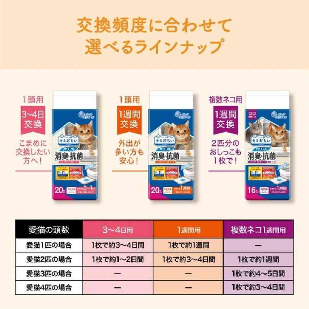 大王製紙 キミおもいパワフル消臭・抗菌システムトイレ用シート 複数ネコ用 16枚 - Image 18