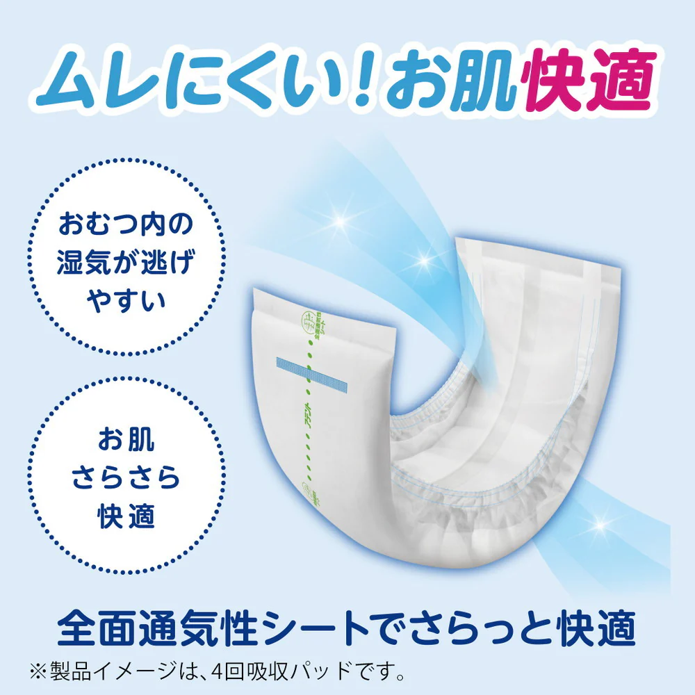 【大人用紙おむつ類】エリエール アテント 紙パンツ用尿とりパッド ぴったり超安心 2回吸収 64枚 - Image 3
