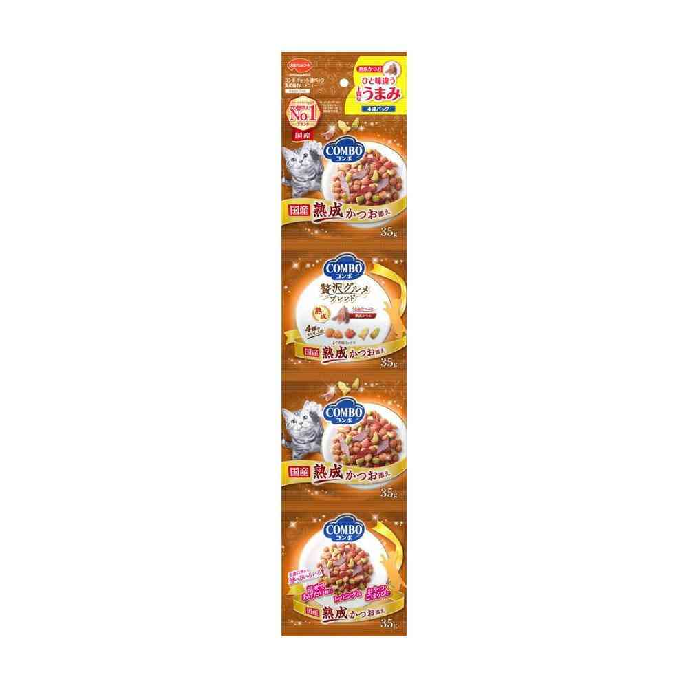 日本ペットフード コンボ キャット 連パック 海の味わいメニュー 熟成かつお添え 140g(35g×4袋)