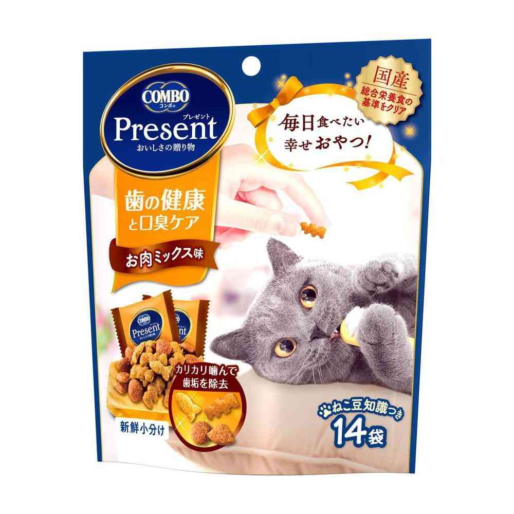 日本ペットフード コンボ プレゼント キャット おやつ 歯の健康と口臭ケア お肉ミックス味 42g