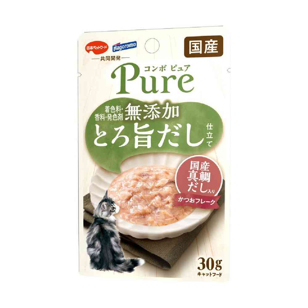 日本ペットフード コンボピュア キャットパウチ かつお・国産真鯛だし入り 30g