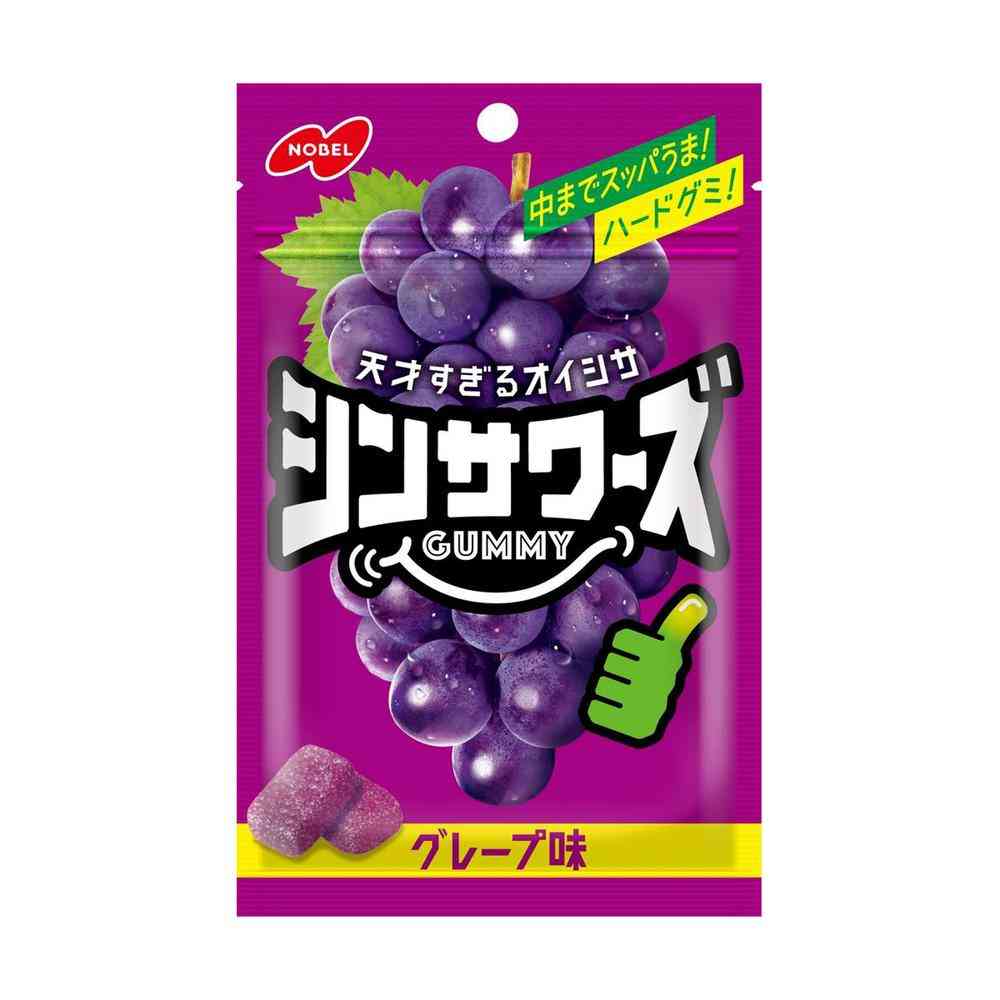 ◆ノーベル製菓 シンサワーズグミ グレープ味 50g - Image 3