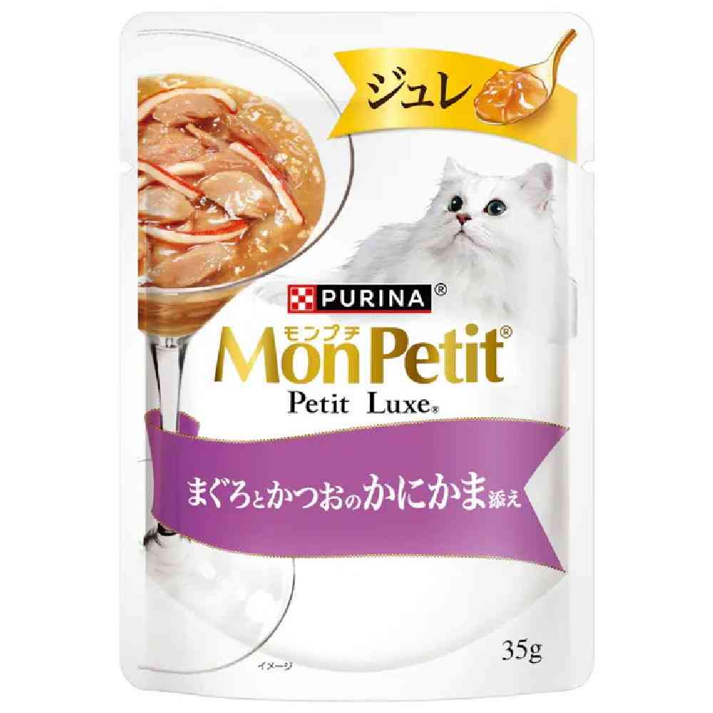 モンプチプチリュクス パウチジュレ まぐろとかつおのかにかま添え 35g - Image 3
