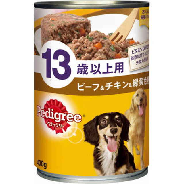 P132 ペディグリー 13歳以上用 ビーフ&チキン&緑黄色野菜 400g