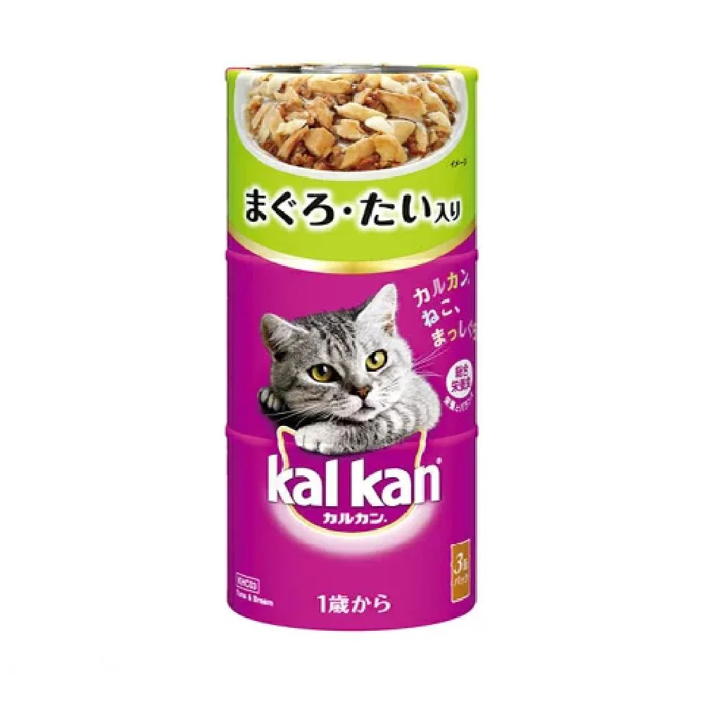 マース カルカン ハンディ缶 1歳から まぐろ・たい入り 160g×3缶 - Image 3