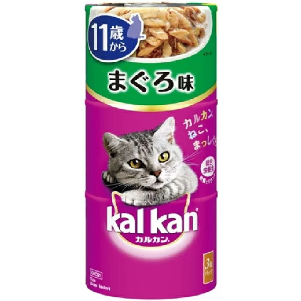 マース カルカン ハンディ缶 11歳から まぐろ味 160g×3缶 - Image 3