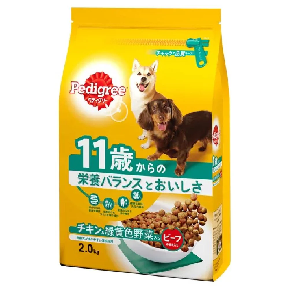 マース ペディグリー 11歳から用 ヘルシーチキン&緑黄色野菜入り 2kg