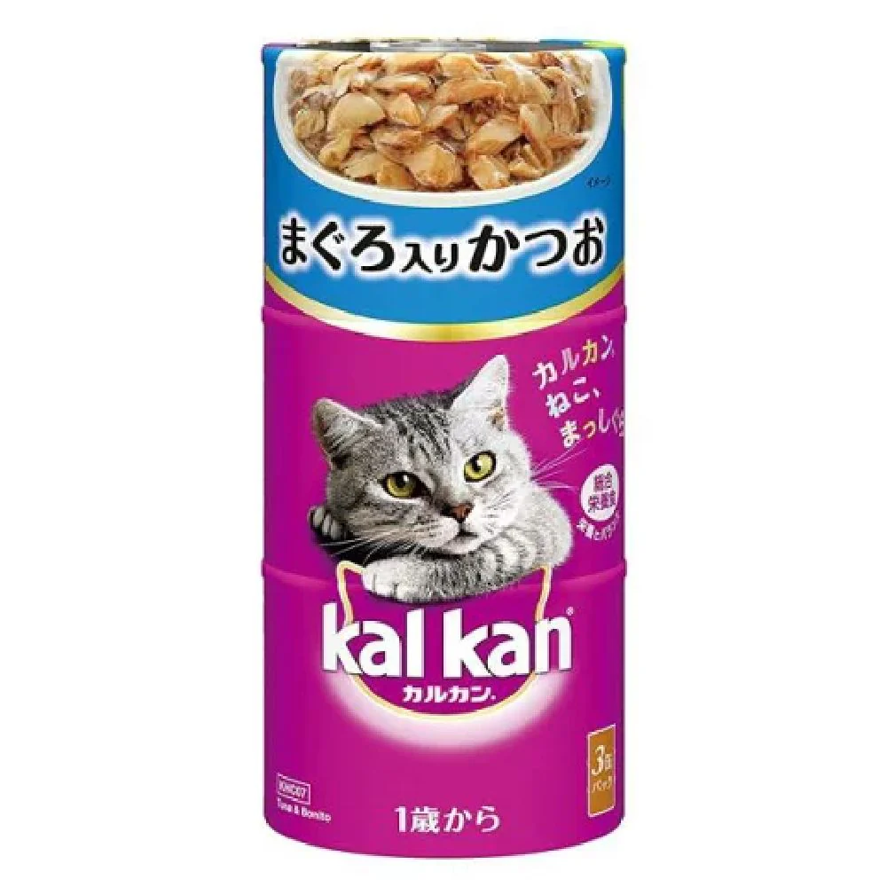 マース カルカン ハンディ缶 1歳から まぐろとかつお味 160g×3缶 - Image 3
