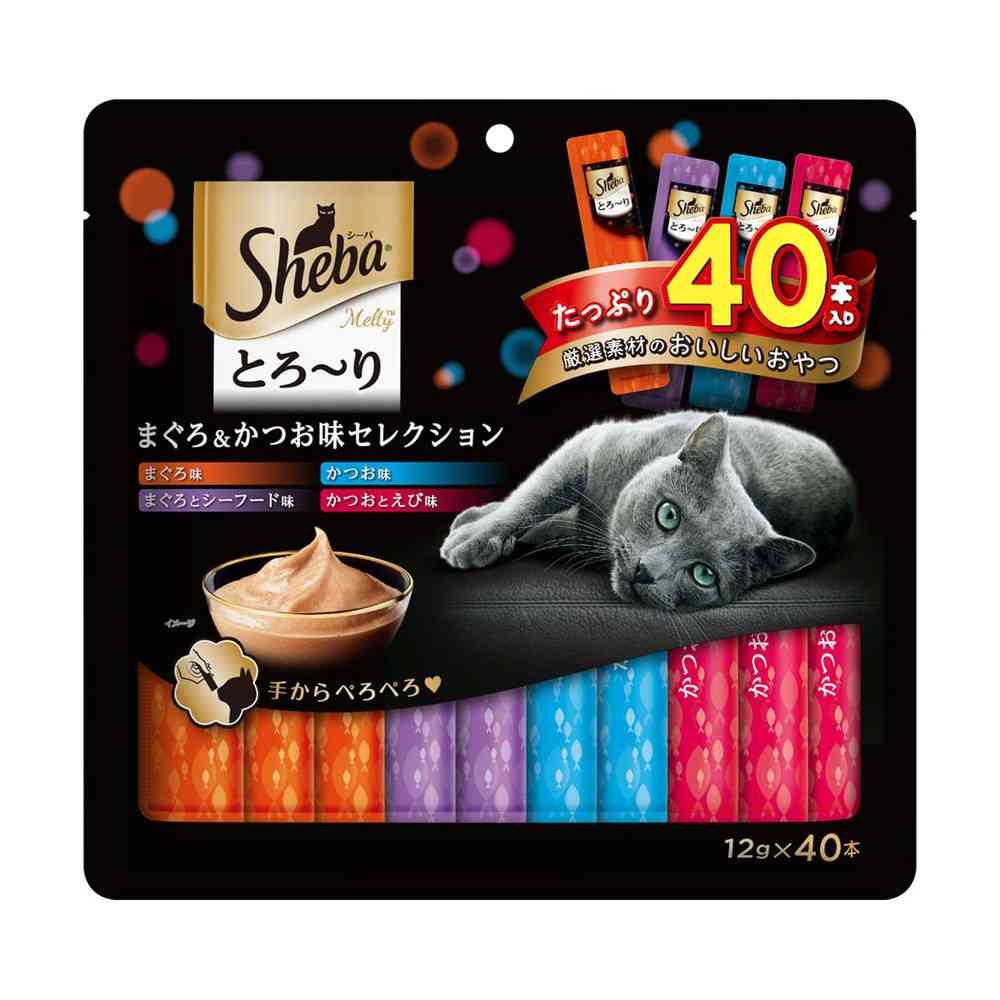 マースジャパンリミテッド シーバ とろ～り メルティ まぐろ＆かつお味セレクション 12g×40本 - Image 4