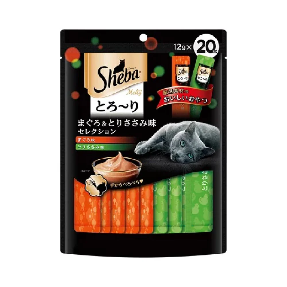 マース シーバ とろーり メルティ まぐろ＆とりささみ味セレクション 12g×20本 - Image 3
