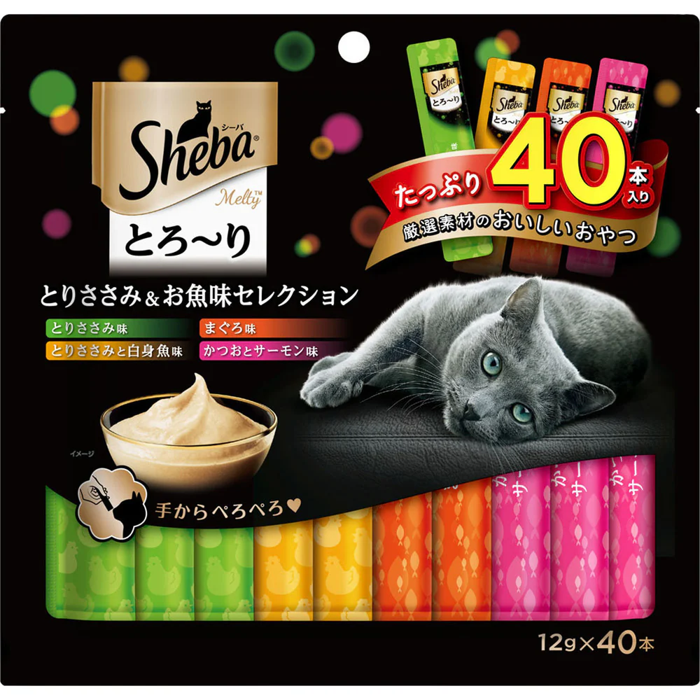 マースジャパンリミテッド シーバ とろ~り メルティ とりささみ&お魚味セレクション 12g×40本