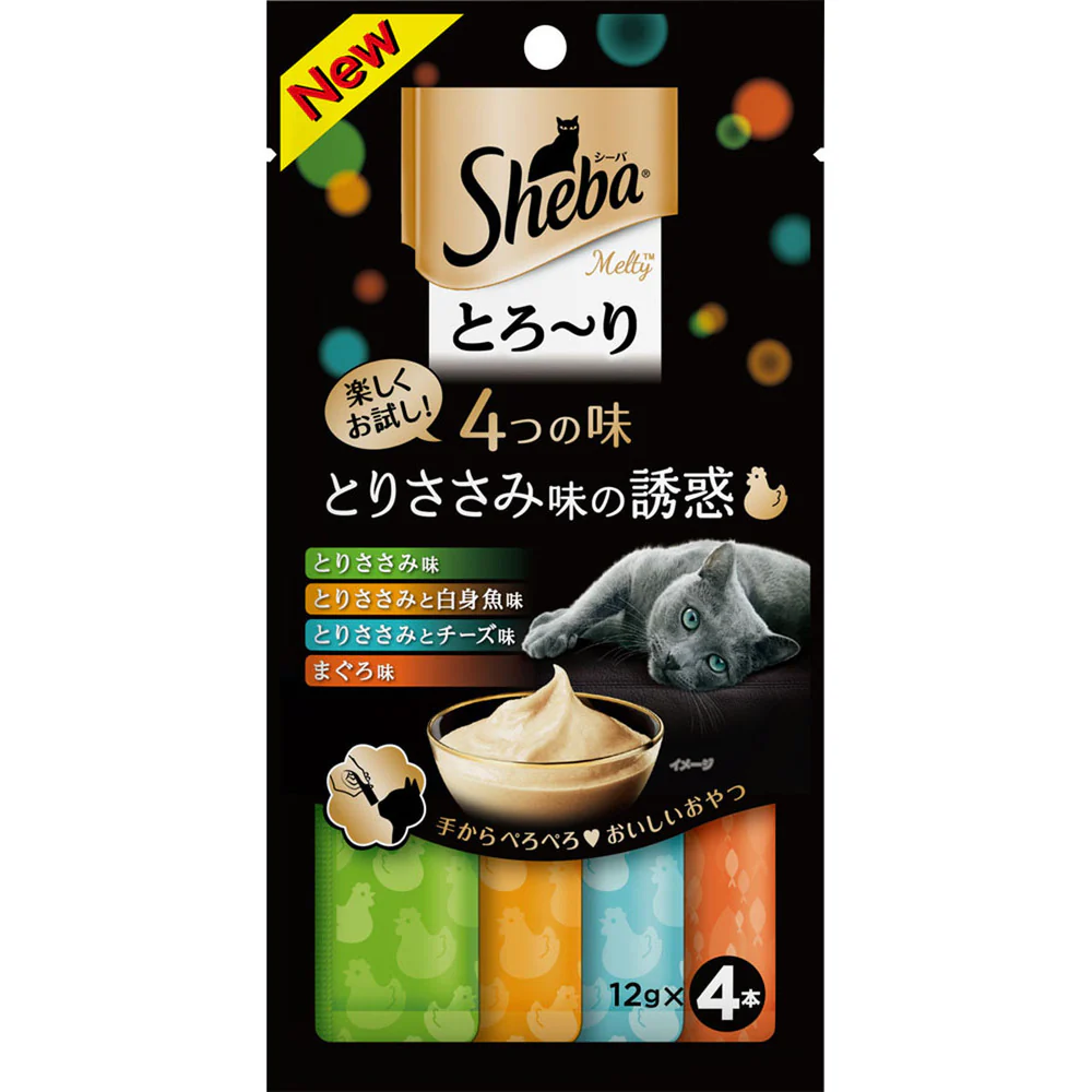マースジャパンリミテッド シーバ とろ~り メルティ 4つの味 とりささみ味の誘惑 12g×4本