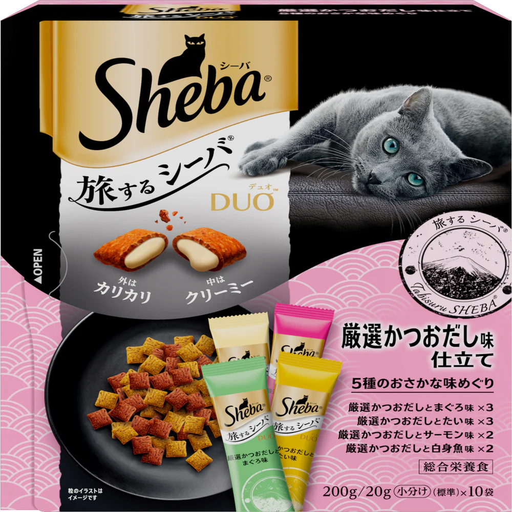 マースジャパンリミテッド シーバ デュオ 旅するシーバ 厳選かつおだし味仕立て 5種のおさかな味めぐり 200g