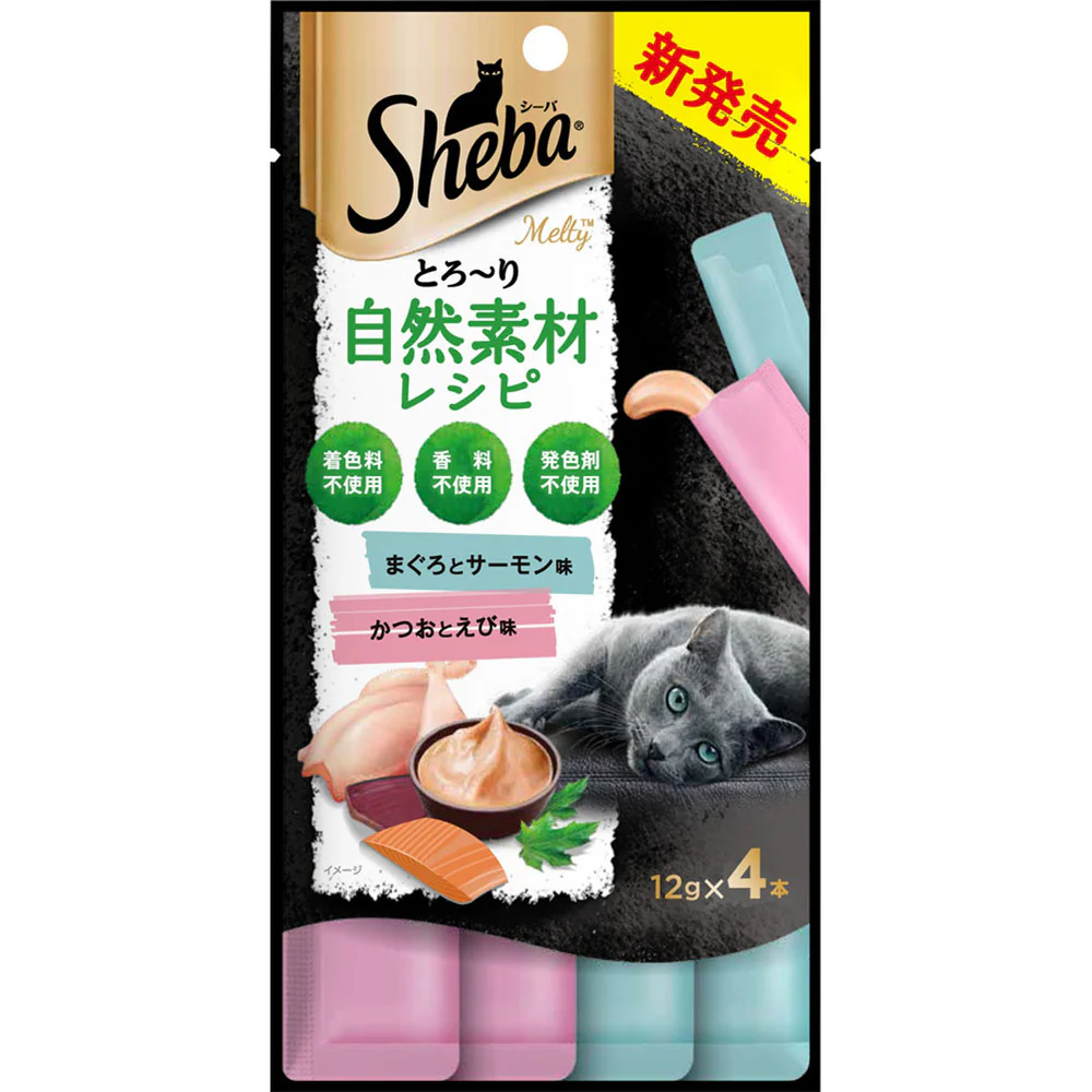 マースジャパンリミテッド シーバ とろ~り メルティ 自然素材レシピ まぐろ味とかつお味セレクション 12g×4本