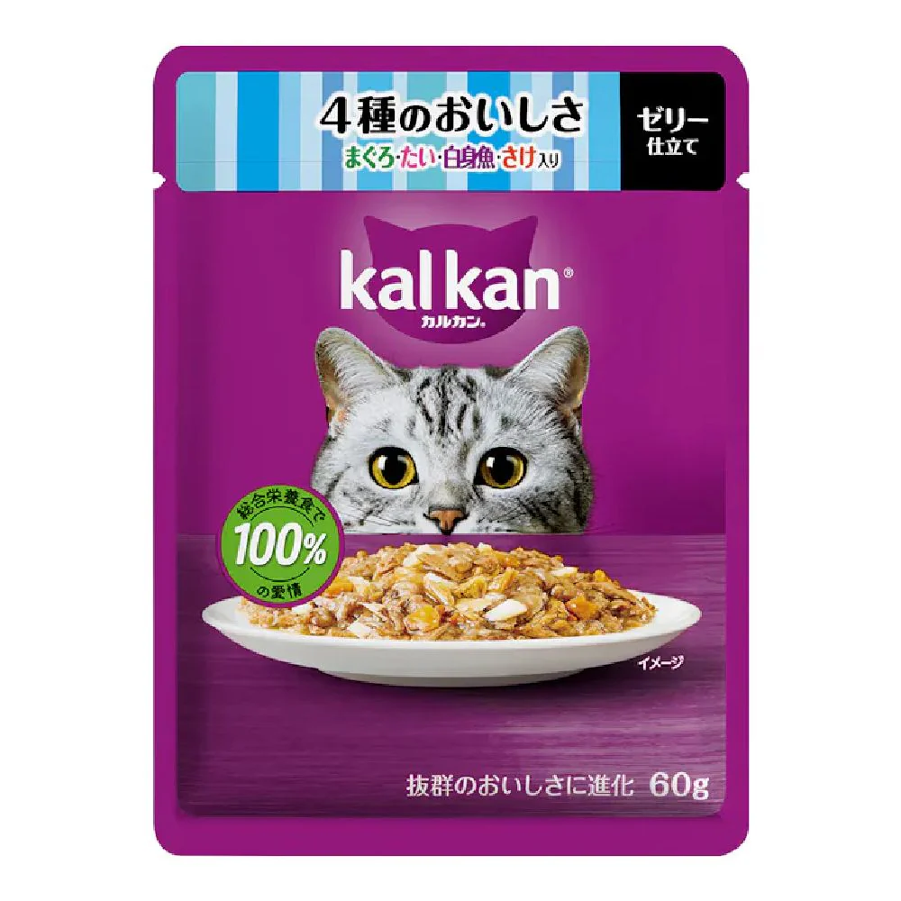 マース カルカンパウチ 4種のおいしさまぐろたい白身魚さけ 60g - Image 4