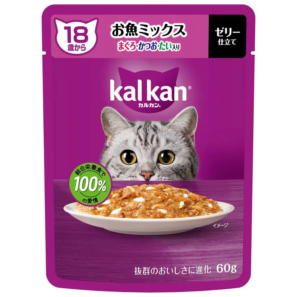 マース カルカンパウチ 18歳から魚ミックスまぐろかつおたい 60g - Image 4