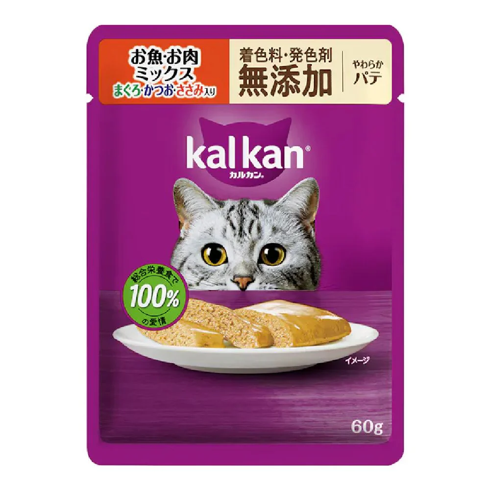 マース カルカンパウチ やわらかパテ魚肉まぐろかつおささみ 60g - Image 4