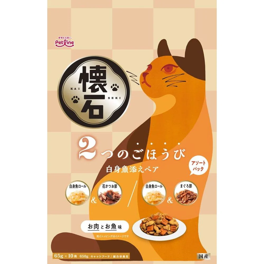 ペットライン株式会社 懐石 2つのごほうび 白身魚添えペア 650g