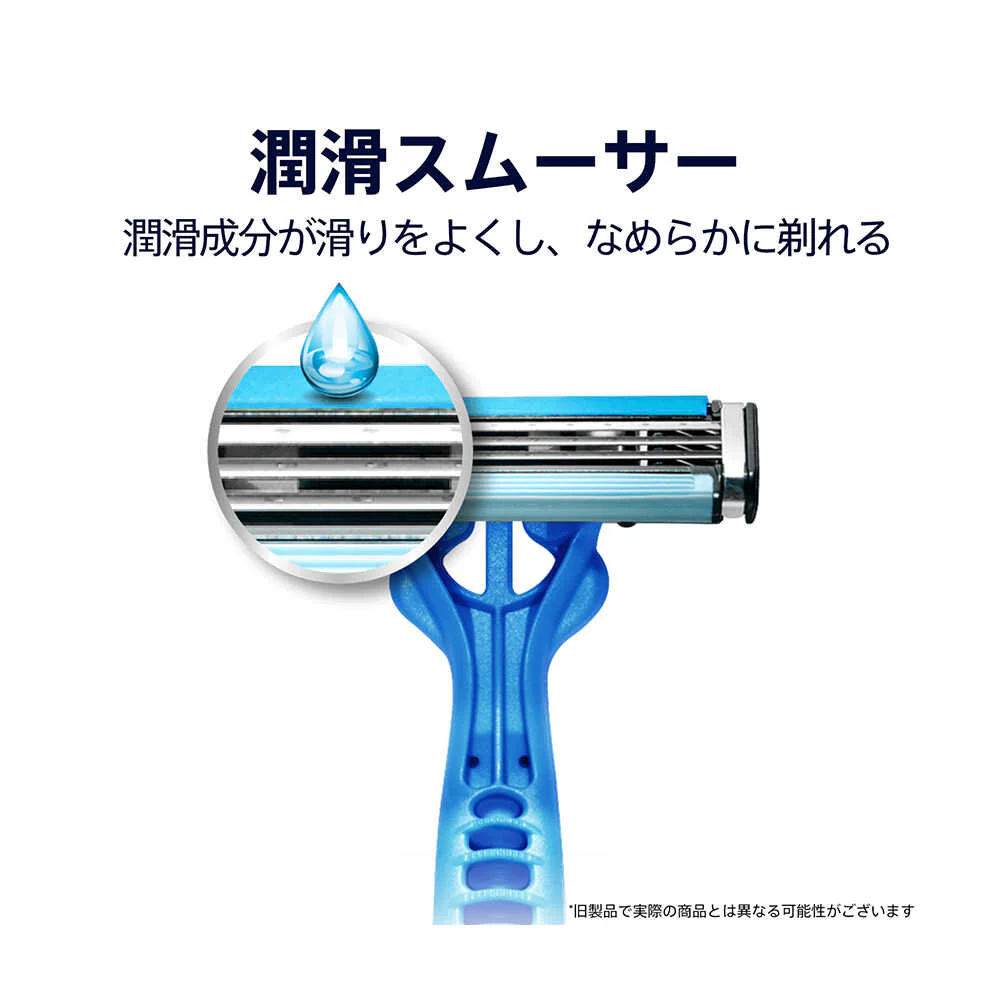 ジレット カスタムプラス3 髭剃り スムース 12本入 - Image 3