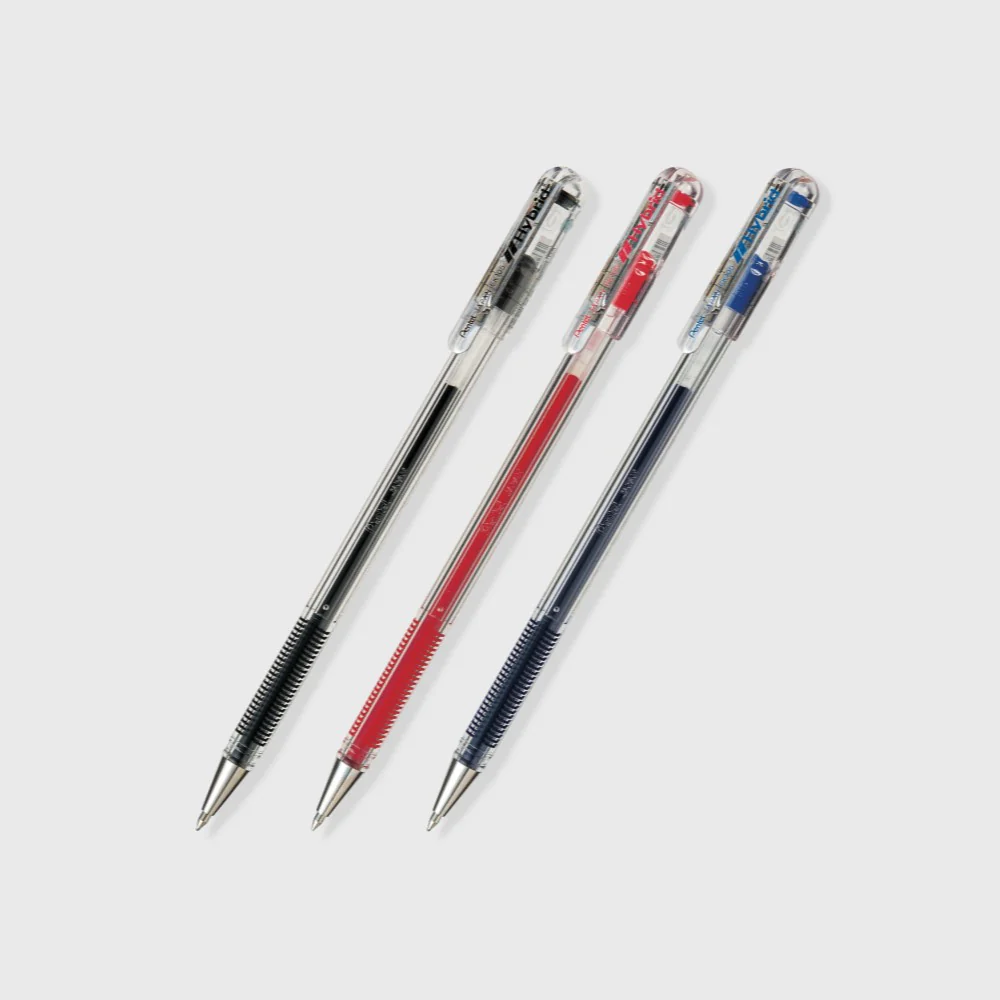 ぺんてる ゲルインキボールペン ハイブリッド(再生材使用)0.5mm 赤 EK105-GB 1本 - Image 2