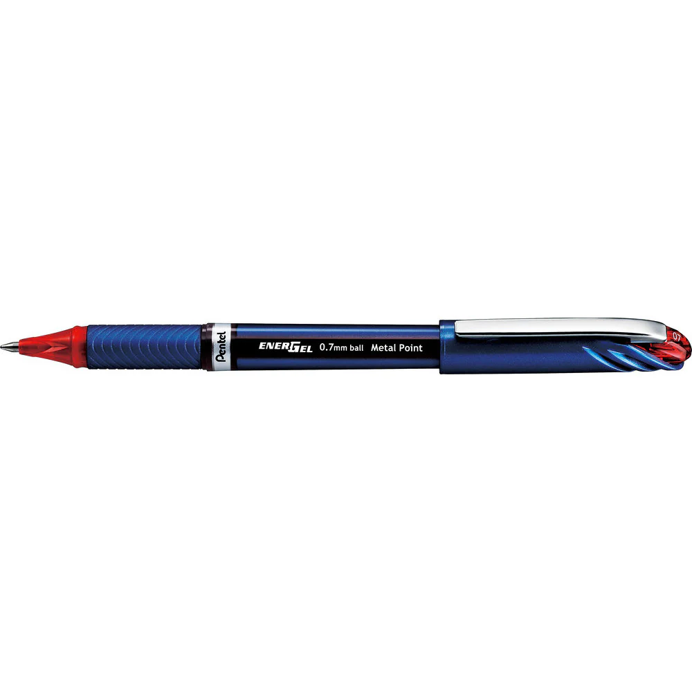 ぺんてる ゲルインキボールペン エナージェル ユーロ 0.7mm 赤 BL27-B 1本