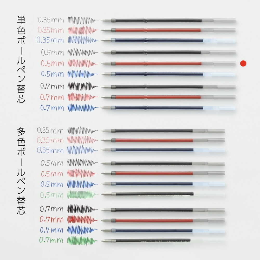 ぺんてる ボールペン替芯 カルム／フィール／ビクーニャ 用 0.5mm 赤 XBXM5H-B 1本 - Image 10