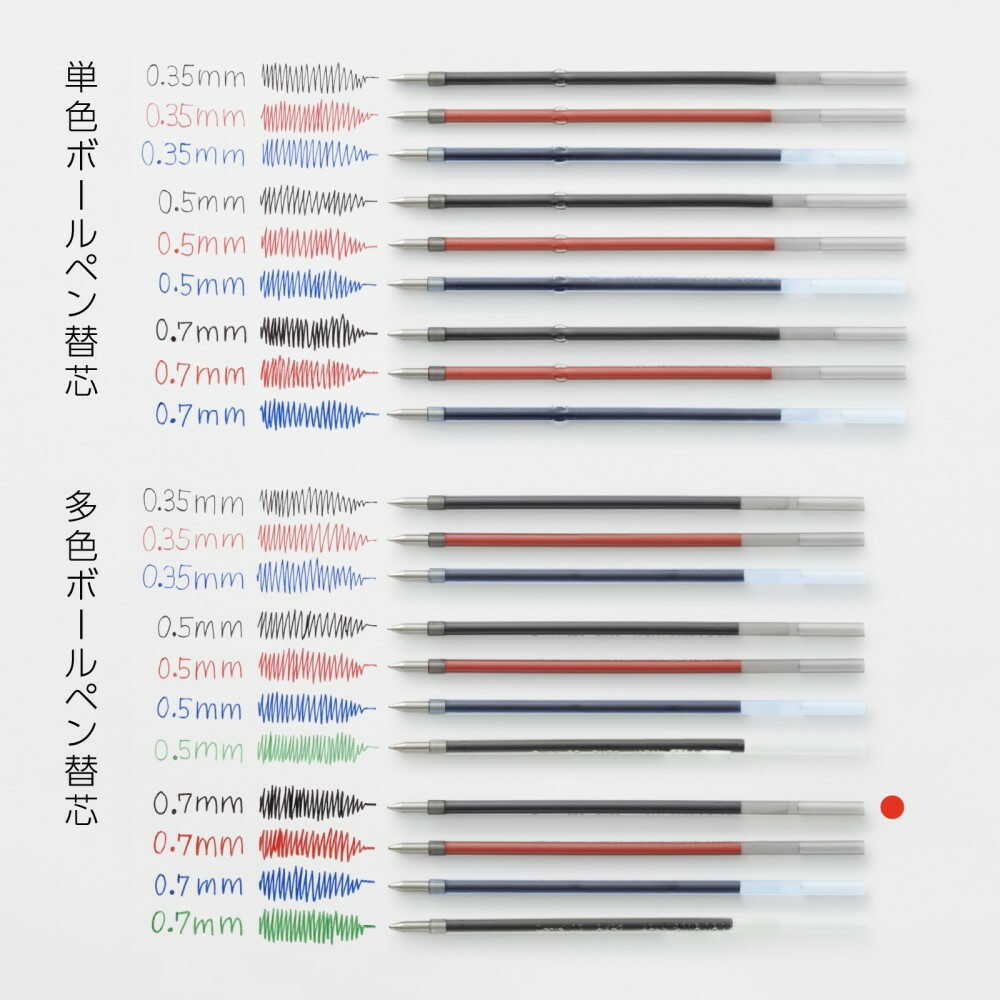 ぺんてる ボールペン替芯 カルム／フィール／ビクーニャ 多色多機能用 0.7mm 黒 XBXS7-A5 5本 - Image 10
