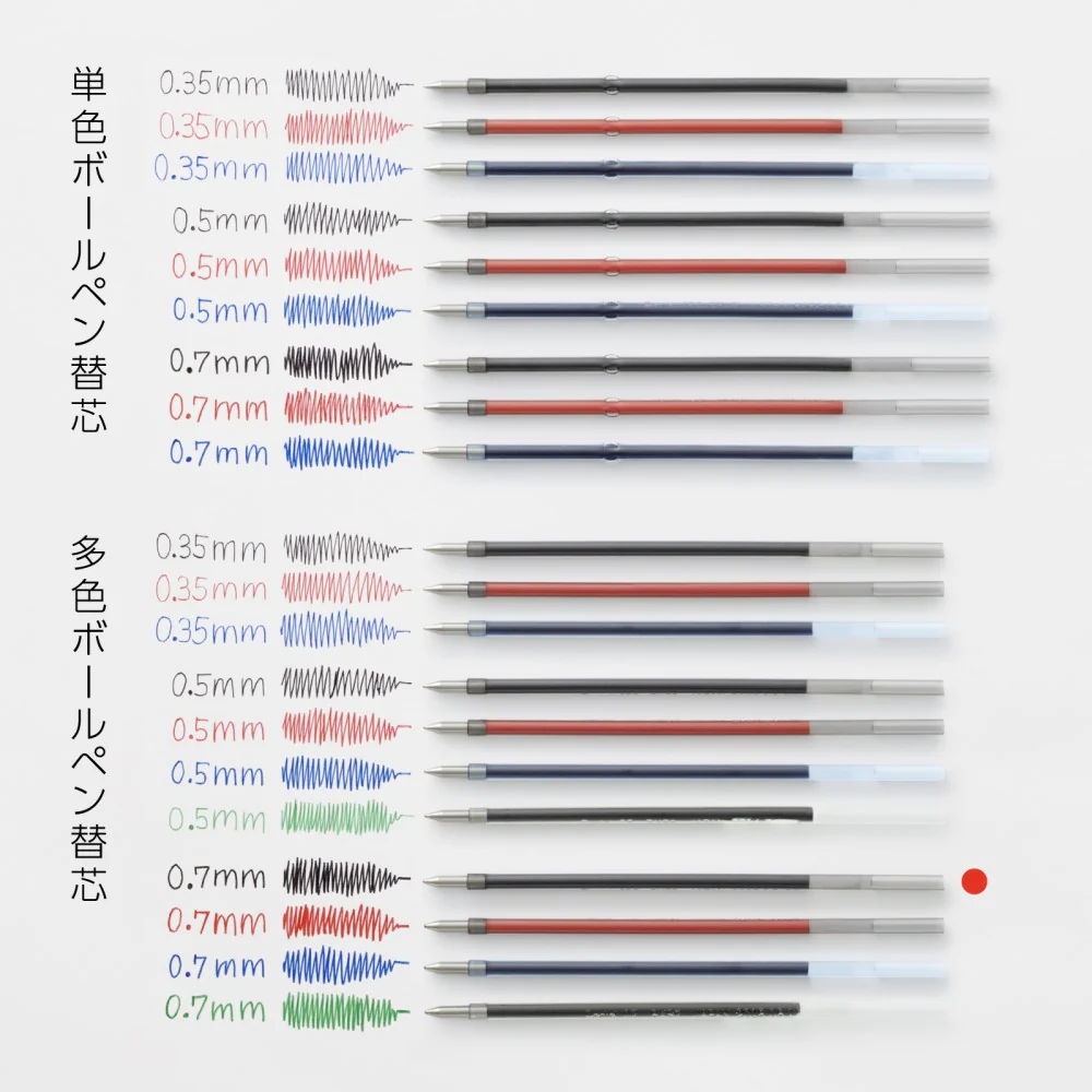 ぺんてる ボールペン替芯 カルム／フィール／ビクーニャ 多色多機能用 0.7mm 黒 XBXS7-A5 5本 - Image 4