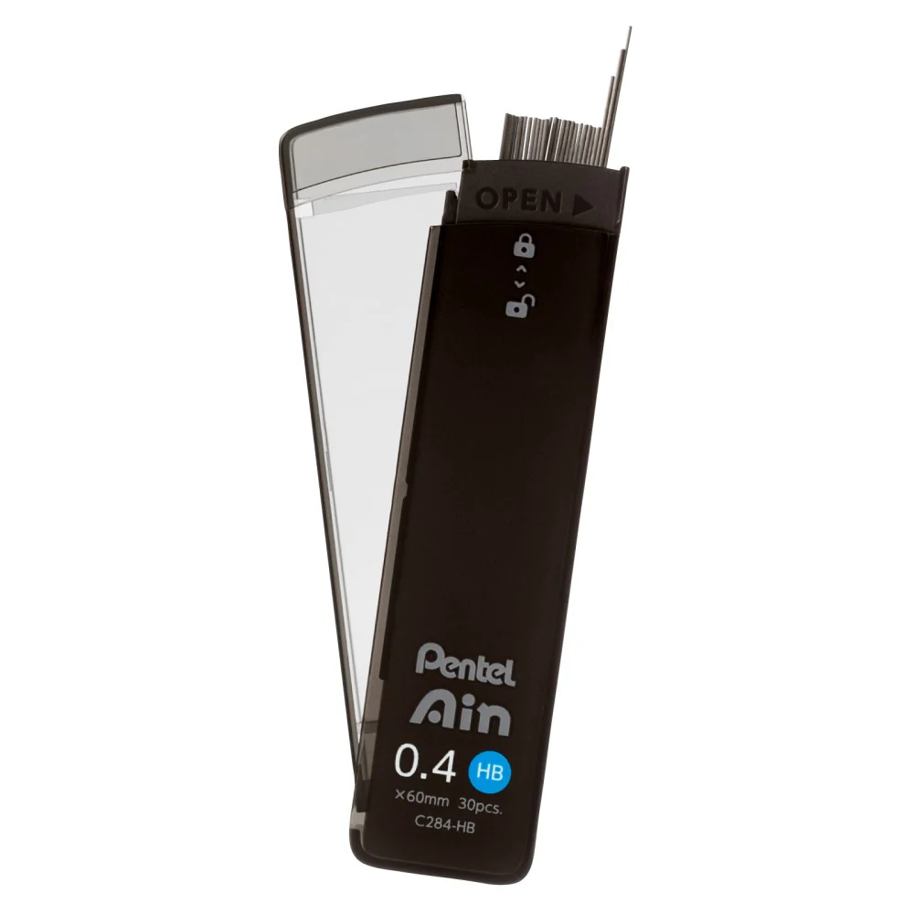 ぺんてる シャープペン芯 Pentel Ain ぺんてるアイン 0.4mm HB パック入り XC284-HB 30本入り - Image 9