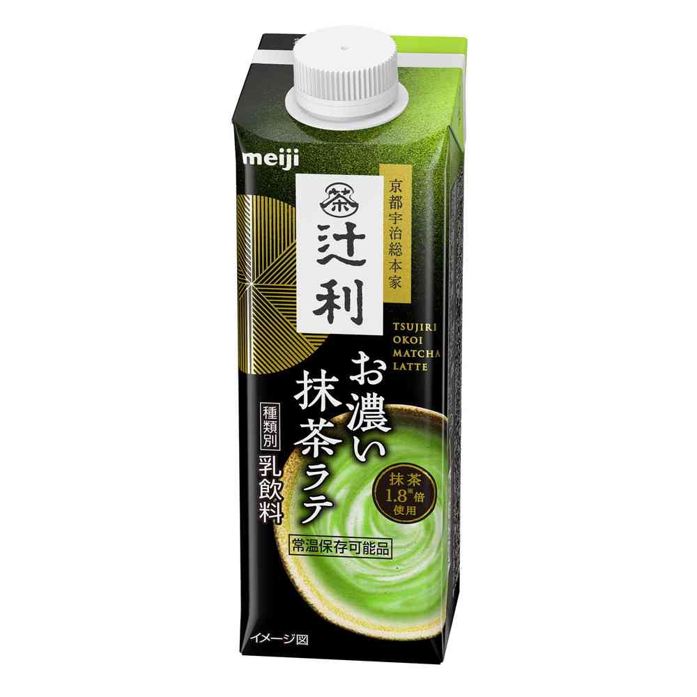 ◆明治 辻利 お濃い 抹茶ラテ 210ml