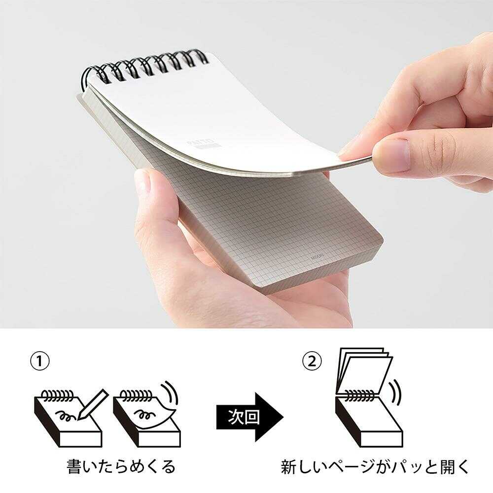 ミドリ リングメモ パッと 白 1冊 - Image 9