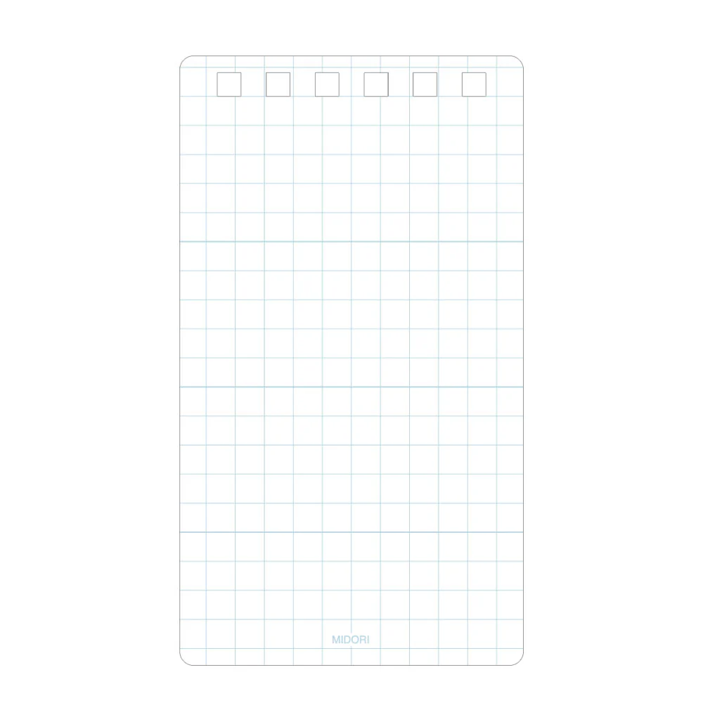ミドリ ダイヤメモ<S>方眼罫 青 1冊 - Image 3