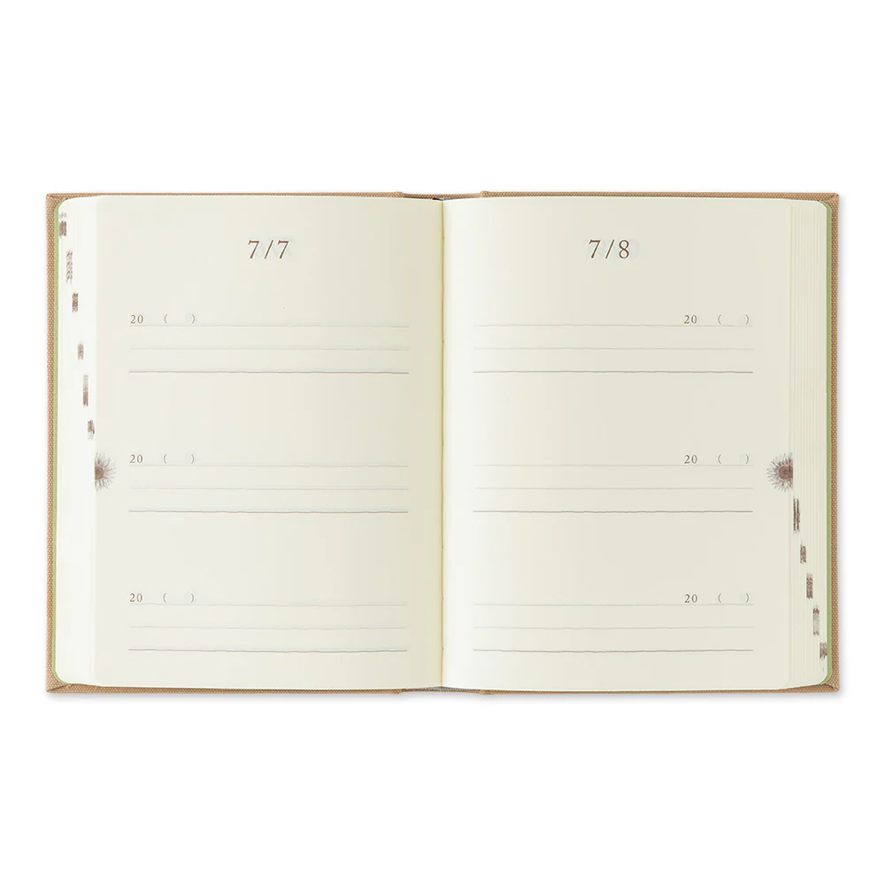 ミドリ 日記 3年連用 扉 ミニ ベージュ 1冊 - Image 3
