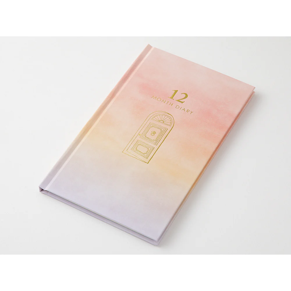 ミドリ 日記 見開き12ヵ月連用 扉 ピンク 1冊 - Image 2
