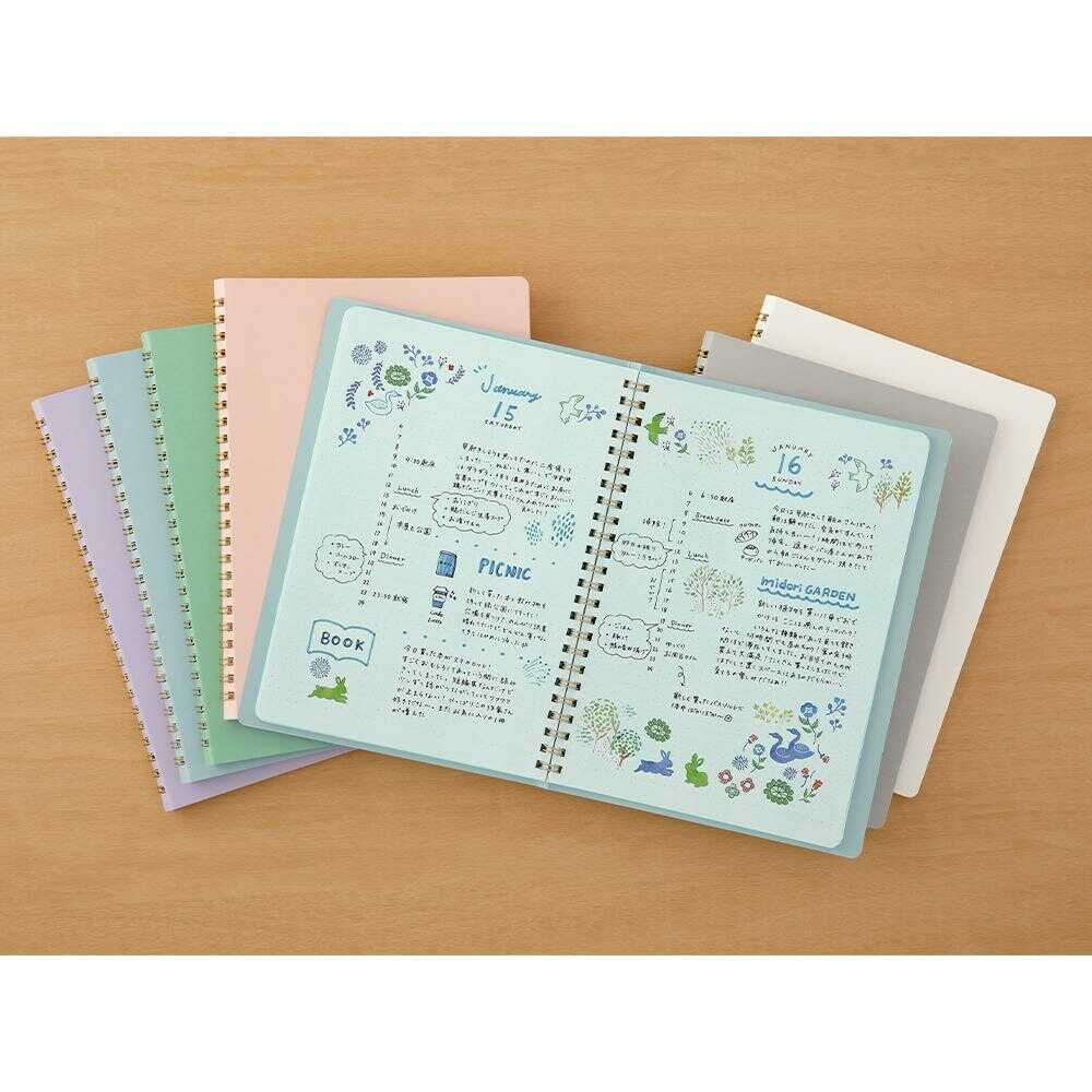 ミドリ リングノート＜A5＞ カラー ドット方眼 白 1冊 - Image 10
